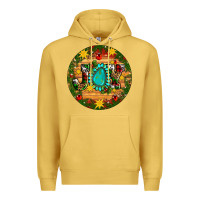 Antique Gold Christmas gemstone joy ornament Premium Hoodie - Artiststas