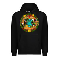 Black Christmas gemstone joy ornament Premium Hoodie - Artiststas