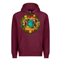 Burgundy Christmas gemstone joy ornament Premium Hoodie - Artiststas