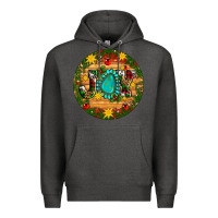 Charcoal Heather Christmas gemstone joy ornament Premium Hoodie - Artiststas