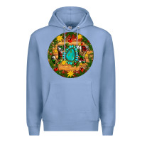 Colony Blue Christmas gemstone joy ornament Premium Hoodie - Artiststas