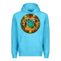 Ocean Blue Christmas gemstone joy ornament Premium Hoodie - Artiststas