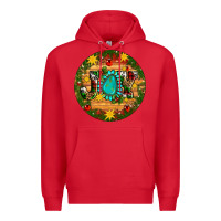 Red Christmas gemstone joy ornament Premium Hoodie - Artiststas