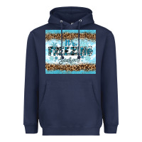 Navy its freezing Heavyweight Hoodie - RanaPortraitStore