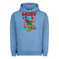 Pigment Pebble Blue daddy of the birthday boy t rex Urban Hoodie - Artiststas