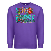 Purple school nurse Premium Sweatshirt - texasbilliewilder