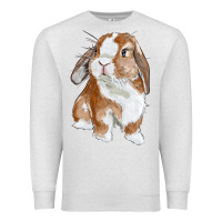 Oatmeal Heather cute bunny Premium Sweatshirt - RanaPortraitStore