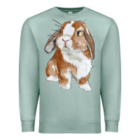 Seafoam cute bunny Premium Sweatshirt - RanaPortraitStore