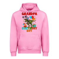 Fuchsia Pink grandpa of the birthday boy t rex Urban Hoodie - Artiststas