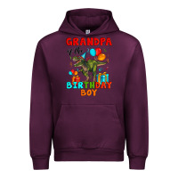 Mauve Wine grandpa of the birthday boy t rex Urban Hoodie - Artiststas