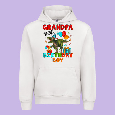 Grandpa Of The Birthday Boy T Rex Urban Hoodie Designed By Artiststas