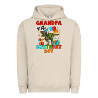 Pigment French Oak grandpa of the birthday boy t rex Urban Hoodie - Artiststas