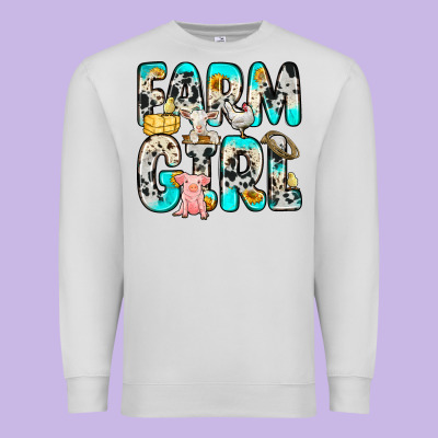 Farm Girl Premium Sweatshirt Designed By Zillion Design Studio