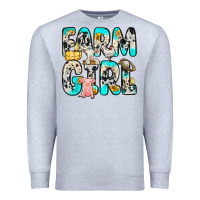 Heather Grey farm girl Premium Sweatshirt - Zillion Design Studio