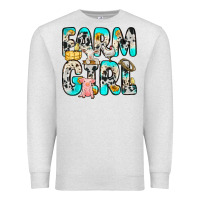 Oatmeal Heather farm girl Premium Sweatshirt - Zillion Design Studio