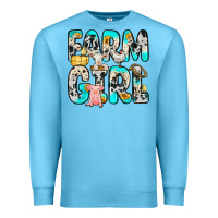 Ocean Blue farm girl Premium Sweatshirt - Zillion Design Studio