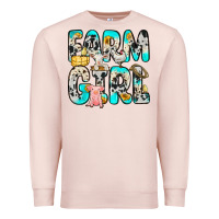 Pale Pink farm girl Premium Sweatshirt - Zillion Design Studio