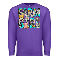 Purple farm girl Premium Sweatshirt - Zillion Design Studio