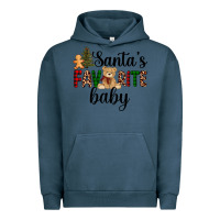 Pigment Midnight Navy santa's favorite baby Urban Hoodie - AdoDesignShop