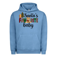 Pigment Pebble Blue santa's favorite baby Urban Hoodie - AdoDesignShop