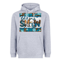 Heather Grey let it snow Heavyweight Hoodie - RanaPortraitStore