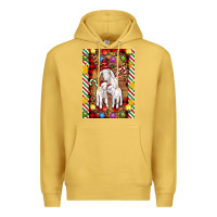 Antique Gold Christmas goat family Premium Hoodie - Artiststas