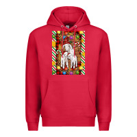 Cardinal Christmas goat family Premium Hoodie - Artiststas
