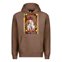 Chestnut Christmas goat family Premium Hoodie - Artiststas