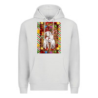 Dove Grey Christmas goat family Premium Hoodie - Artiststas