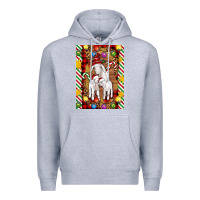 Heather Grey Christmas goat family Premium Hoodie - Artiststas