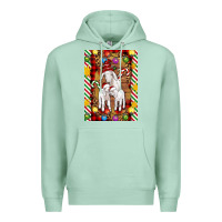 Seafoam Christmas goat family Premium Hoodie - Artiststas