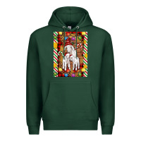 Sports Green Christmas goat family Premium Hoodie - Artiststas