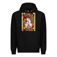 Black Christmas goat family Premium Hoodie - Artiststas