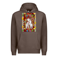 Coffee Christmas goat family Premium Hoodie - Artiststas