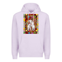 Lilac Christmas goat family Premium Hoodie - Artiststas