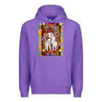 Purple Christmas goat family Premium Hoodie - Artiststas