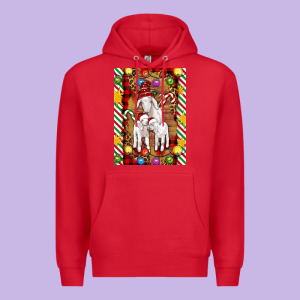 Christmas Goat Family Premium Hoodie Designed By Artiststas