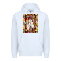 White Christmas goat family Premium Hoodie - Artiststas