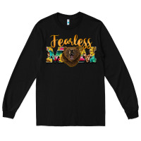 Black fearless mom bear Long Sleeve Tee - BarkalooDesign