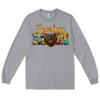 Heather Grey fearless mom bear Long Sleeve Tee - BarkalooDesign