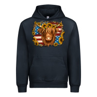 Navy 4th of july shaggy cow Urban Hoodie - Jasminsmagicworld
