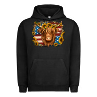 Pigment Black 4th of july shaggy cow Urban Hoodie - Jasminsmagicworld