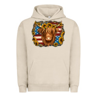 Pigment French Oak 4th of july shaggy cow Urban Hoodie - Jasminsmagicworld