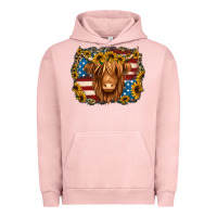Pigment Salmon 4th of july shaggy cow Urban Hoodie - Jasminsmagicworld