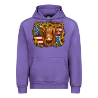 Tulip 4th of july shaggy cow Urban Hoodie - Jasminsmagicworld