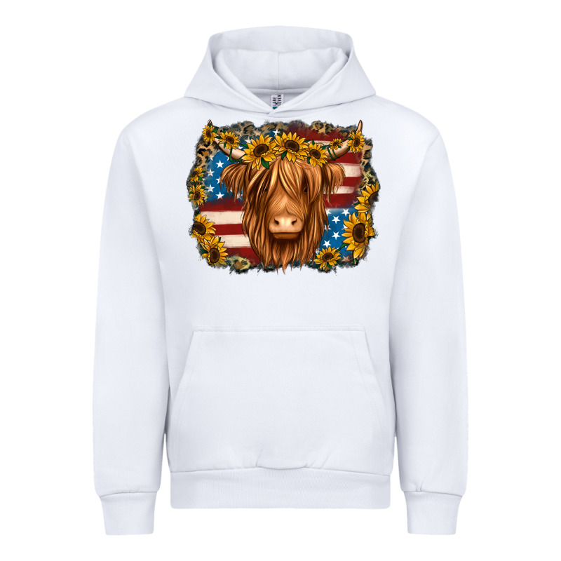 4th Of July Shaggy Cow Urban Hoodie by Jasminsmagicworld | Teevron