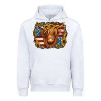 White 4th of july shaggy cow Urban Hoodie - Jasminsmagicworld