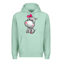 Seafoam cute hippopotamus Premium Hoodie - AdoDesignShop