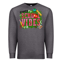 Charcoal Heather school vibes Premium Sweatshirt - texasbilliewilder