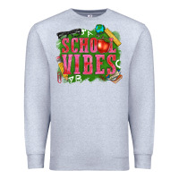 Heather Grey school vibes Premium Sweatshirt - texasbilliewilder